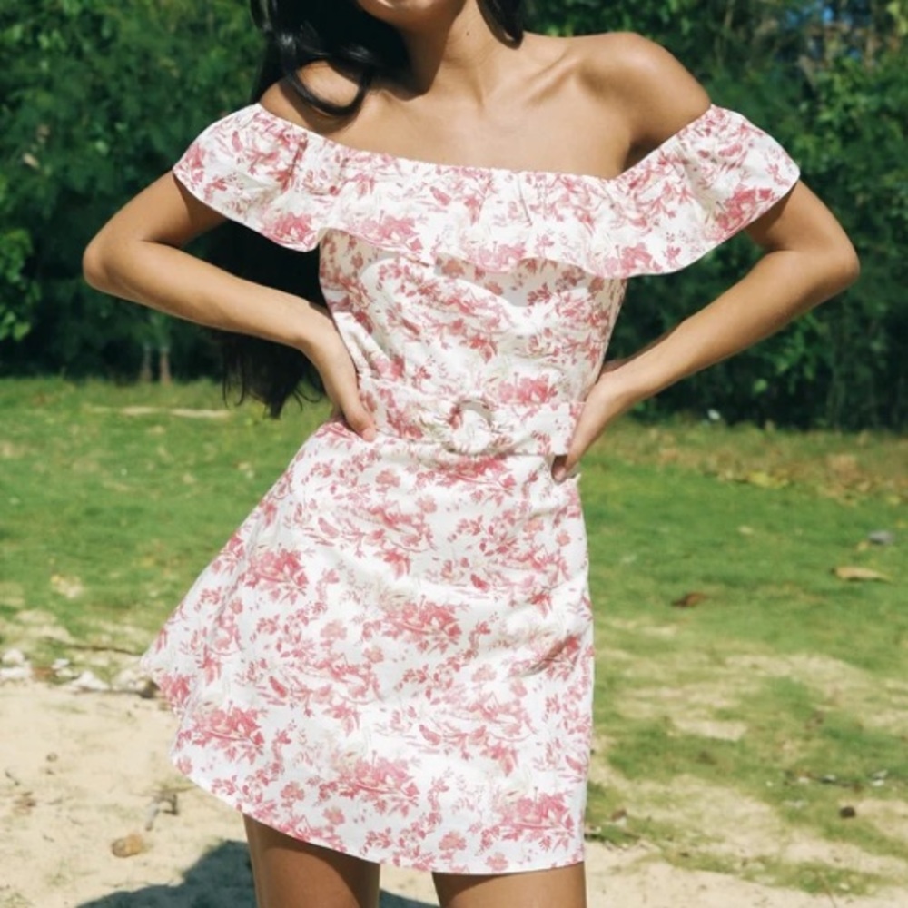 Cousin The Label French Pink Kingston Linen Toile Dress